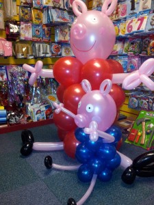 Peppa pig and George available from Cardiff Balloons
