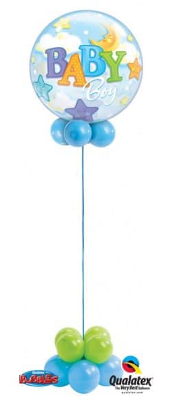 Baby Boy of Baby Girl Bubble available from Cardiff Balloons