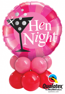 Hen Night Mini table decoration available from Cardiff Balloons