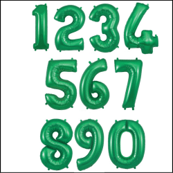 Click Here To Buy Our Large Helium Filled Green Number Balloons In Cardiff