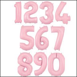 Click Here to Buy Pale Pink Helium Filled Balloon Numbers In Cardiff