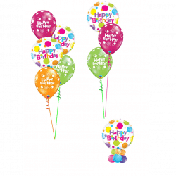 Spotty HAppy Birthday Balloons From Cardiff Balloons