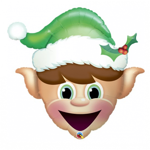Large Personalised Elf Head Balloon From Cardiff Balloons