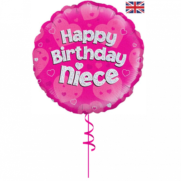 happy birthday niece helium foil balloon