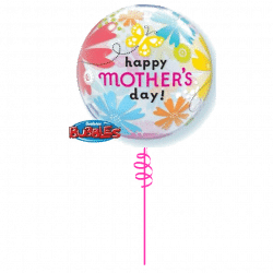 Happy Mothers Day Floral Bubble Balloon From Cardiff Balloons