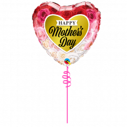 Mothers Day Rose Print Foil Balloon From Cardiff Balloons