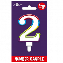 Number 2 birthday candle from cardiff balloons
