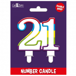 large number 21 birthday candle from cardiff balloons