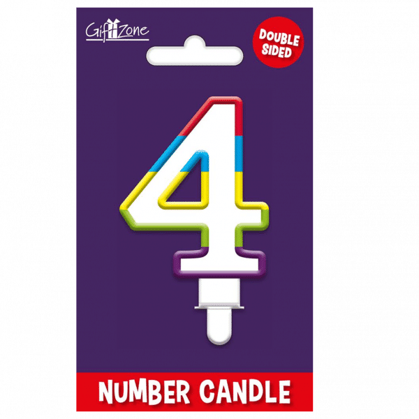Number 4 birthday candle from cardiff balloons