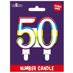 large number 50 birthday candle from cardiff balloons