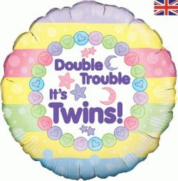 helium filled double trouble its twins foil balloons