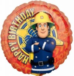 helium filled fireman sam foil balloon from cardiff balloons