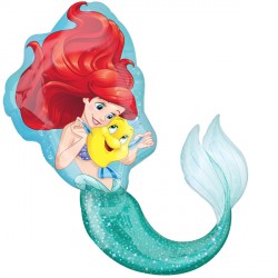 Large helium filled the little mermaid ariel foil balloon from cardiff balloons