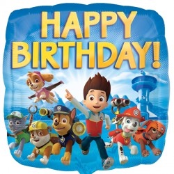 helium filled paw patrol happy birthday foil balloon from cardiff balloons
