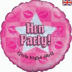 helium filled hen night foil balloon from cardiff balloons