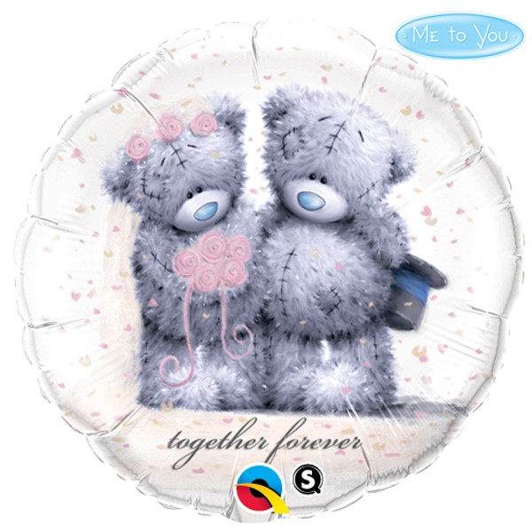 helium filled tatty teddy together forever foil balloon from cardiff balloons