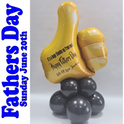 Fathers Day Personalised Thumbs Up Balloon From Cardiff Balloons