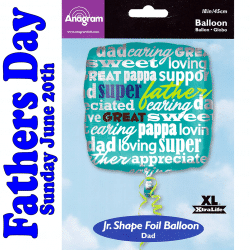 Helium Filled Super Father Foil Balloon From Cardiff Balloons