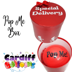 Pop me Elf In A Box From Cardiff Balloons