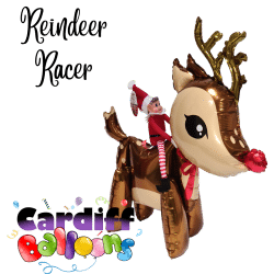 Reindeer Racer Elf Arrival Balloon From Cardiff Balloons
