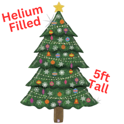 Helium Filled Christmas Tree Balloon