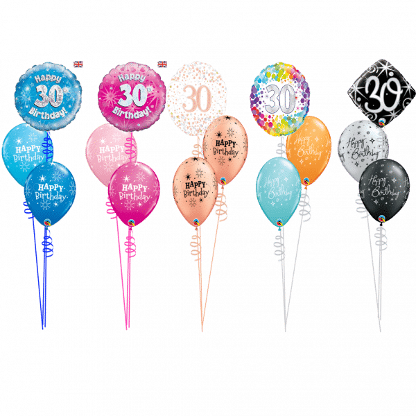 30th Birthday Balloon Table Bouquet