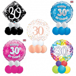 30th Birthday Table Mini Balloon Display