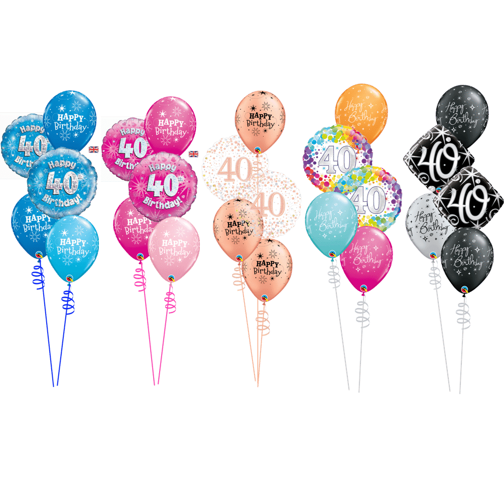 40th Birthday Balloon Bouquet Decoration