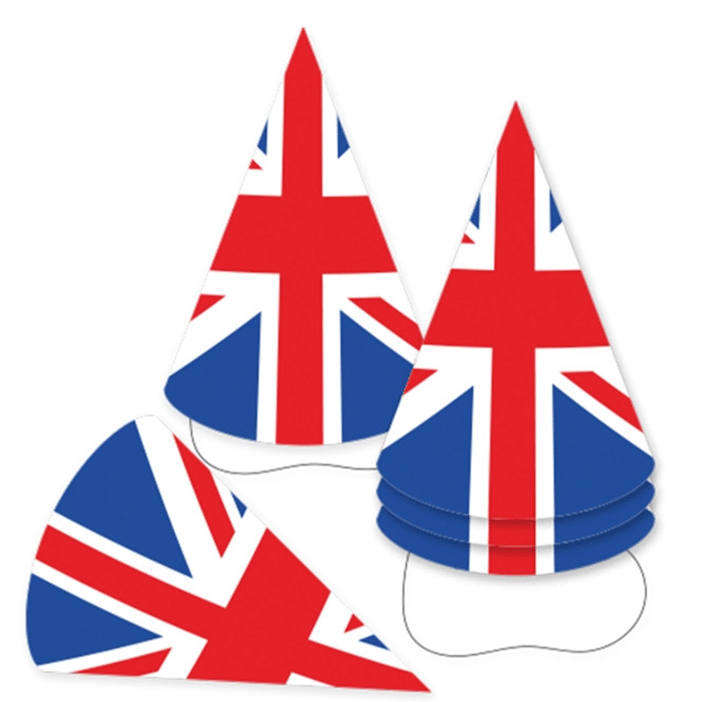 Pack Of 6 Union Jack Party Hats UK Party Supplies Cardiff Party