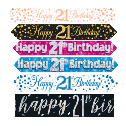 21st Birthday Banner From Cardiff Balloons