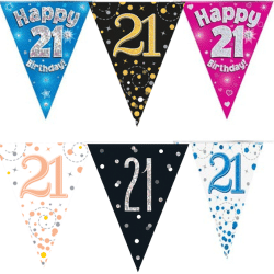 21st Birthday Bunting From Cardiff Balloons