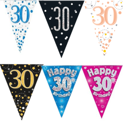 30th Birthday Bunting From Cardiff Balloons