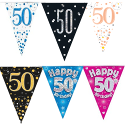 50th Birthday Bunting From Cardiff Balloons