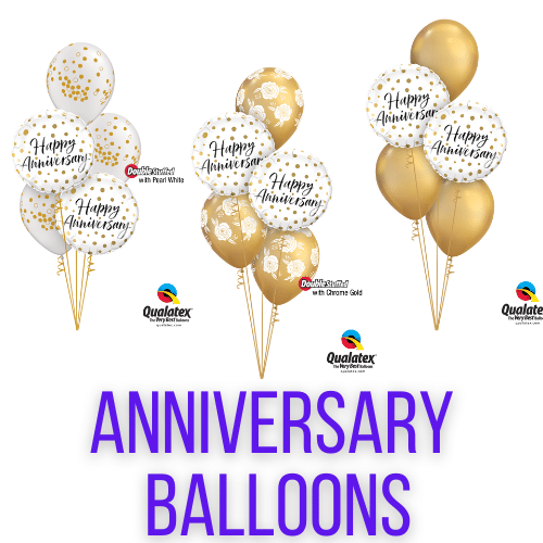 Anniversary Balloons Available from Cardiff Balloons