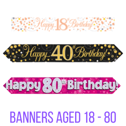 Banners For Birthday Ages 18 - 80