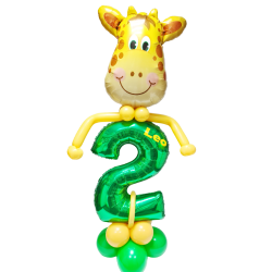 Large Animal Number Balloon