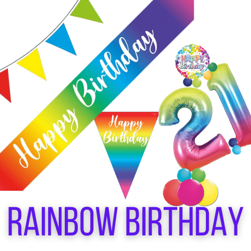 Rainbow Birthday Party Cardiff Balloons Rainbow Helium Balloon