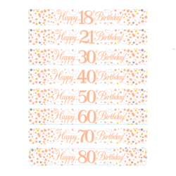 Rose Gold and White Birthday Banners From Cardiff Balloons