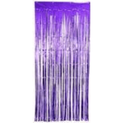 Purple Metallic Foil Shimmer Door Curtain