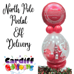 North Pole Postal ELf Delivery From Cardiff Balloons