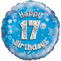 17th Birthday Blue Balloon From Cardiff Balloons