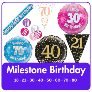 Milestone Aged Balloons From Cardiff Balloons
