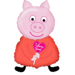 Peppa Pig I Love You Foil Supershape Balloon from Cardiff Balloons