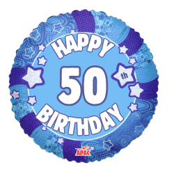50th Blue Holographic Birthday
