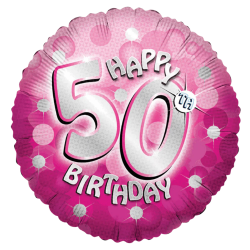 50th Pink Holographic Birthday