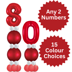 80th Birthday Balloon Tower