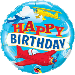 Airplane Sky Happy Birthday Balloon