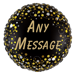 Any Message Gold Balloon