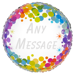 Any Message Rainbow Balloon