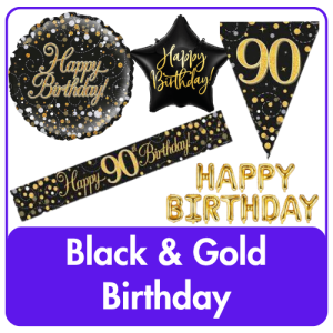 Black And Gold Birthday Decorations